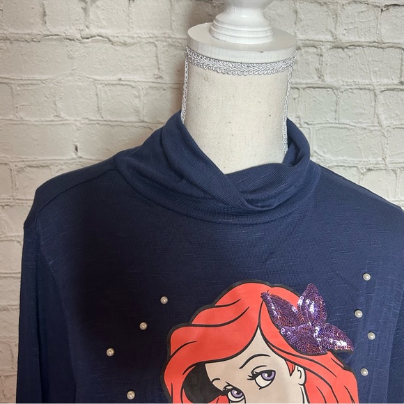 Torrid NWT Navy Little Mermaid Tunic Sweater 2X - Picture 4 of 7